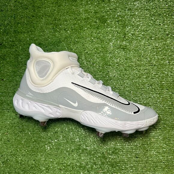 Nike Alpha Huarache Elite 4 Mid Metal Baseball Cleats FD2744-102 Mens Size 8.5 - Picture 1 of 8